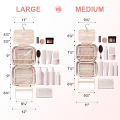 Everfun top leakproof compartment keeps cosmetics dry and organized during transit.