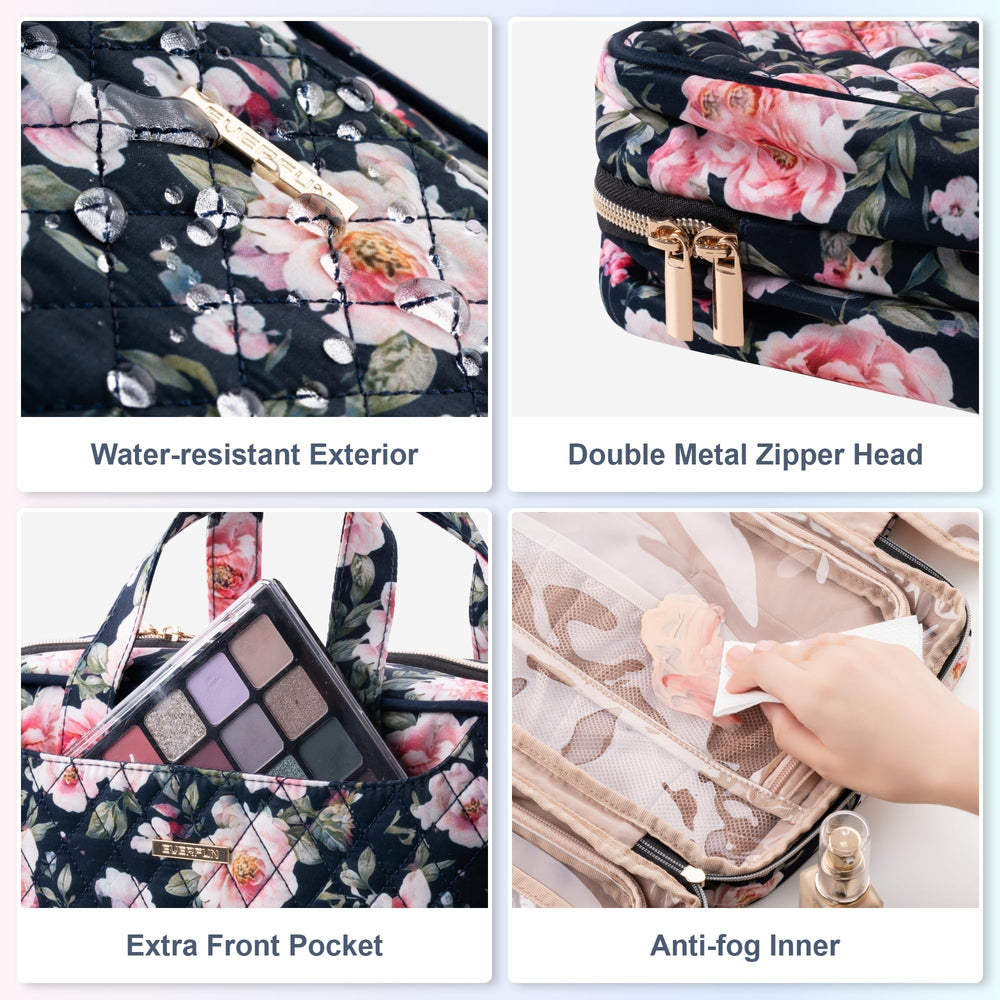 Everfun travel bag with U-shape zipper enables quick access