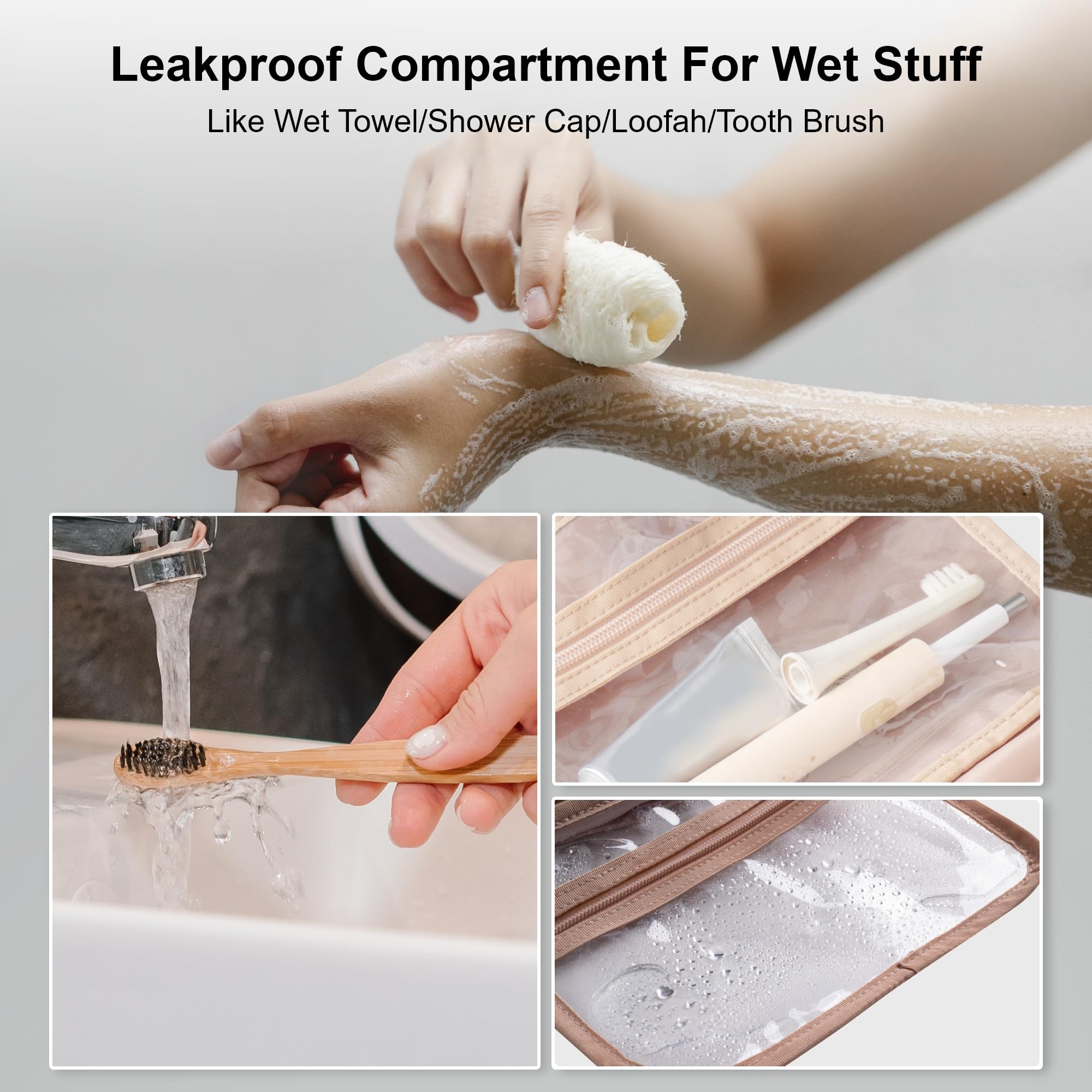 Everfun water-resistant exterior close-up shows durable protection for travel durability