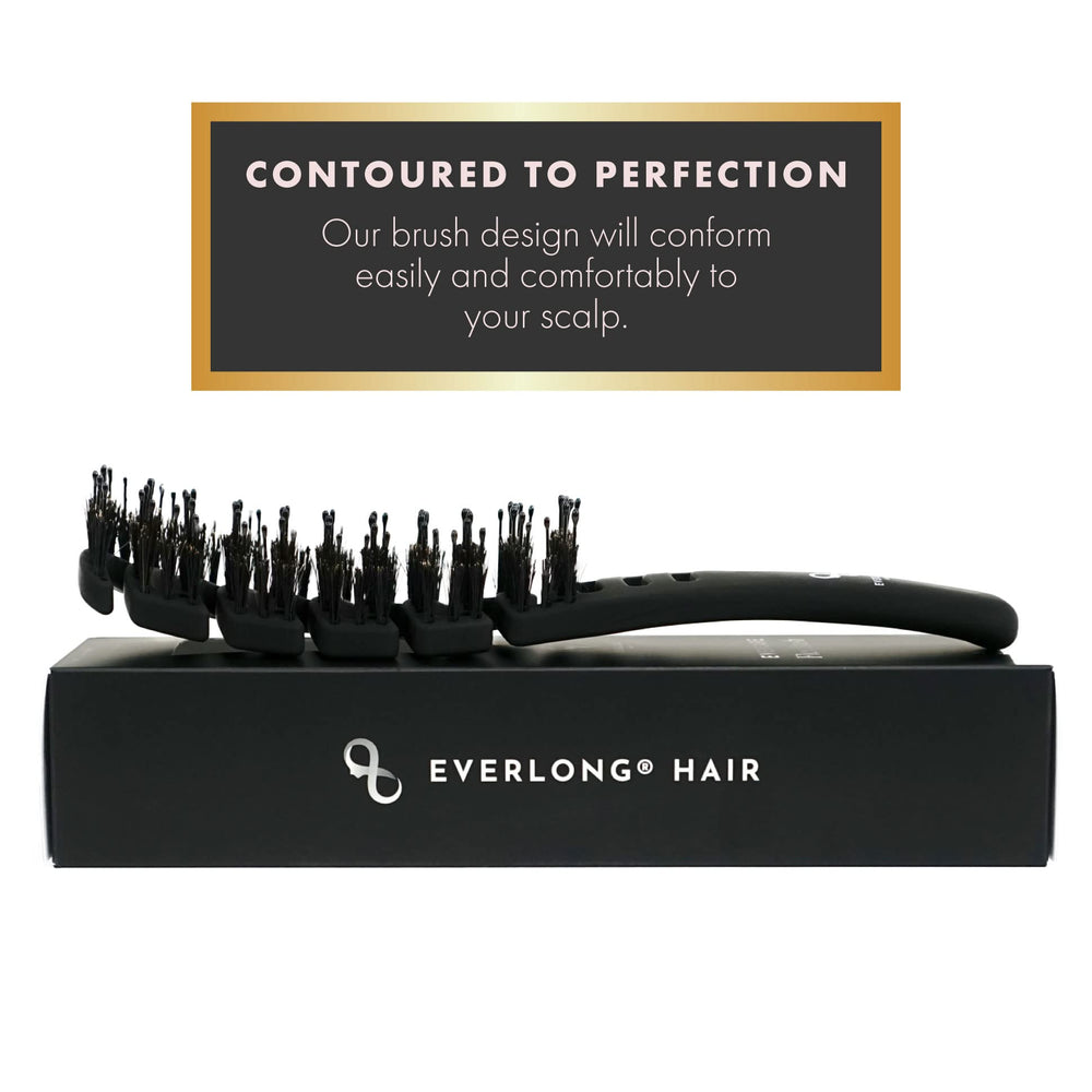 Everlong Flex Boar Bristle Brush head closeup highlights flexible design contours.