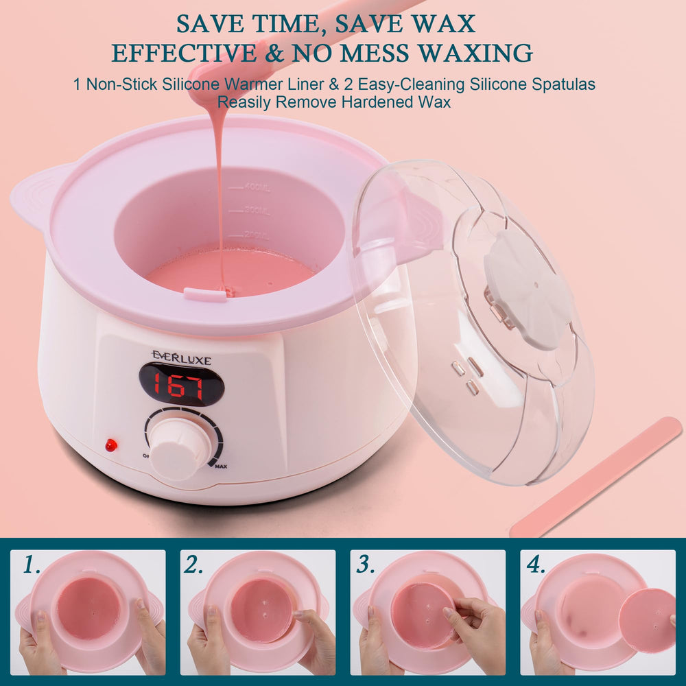 EVERLUXE face brows lips waxing setup for precise facial hair removal.