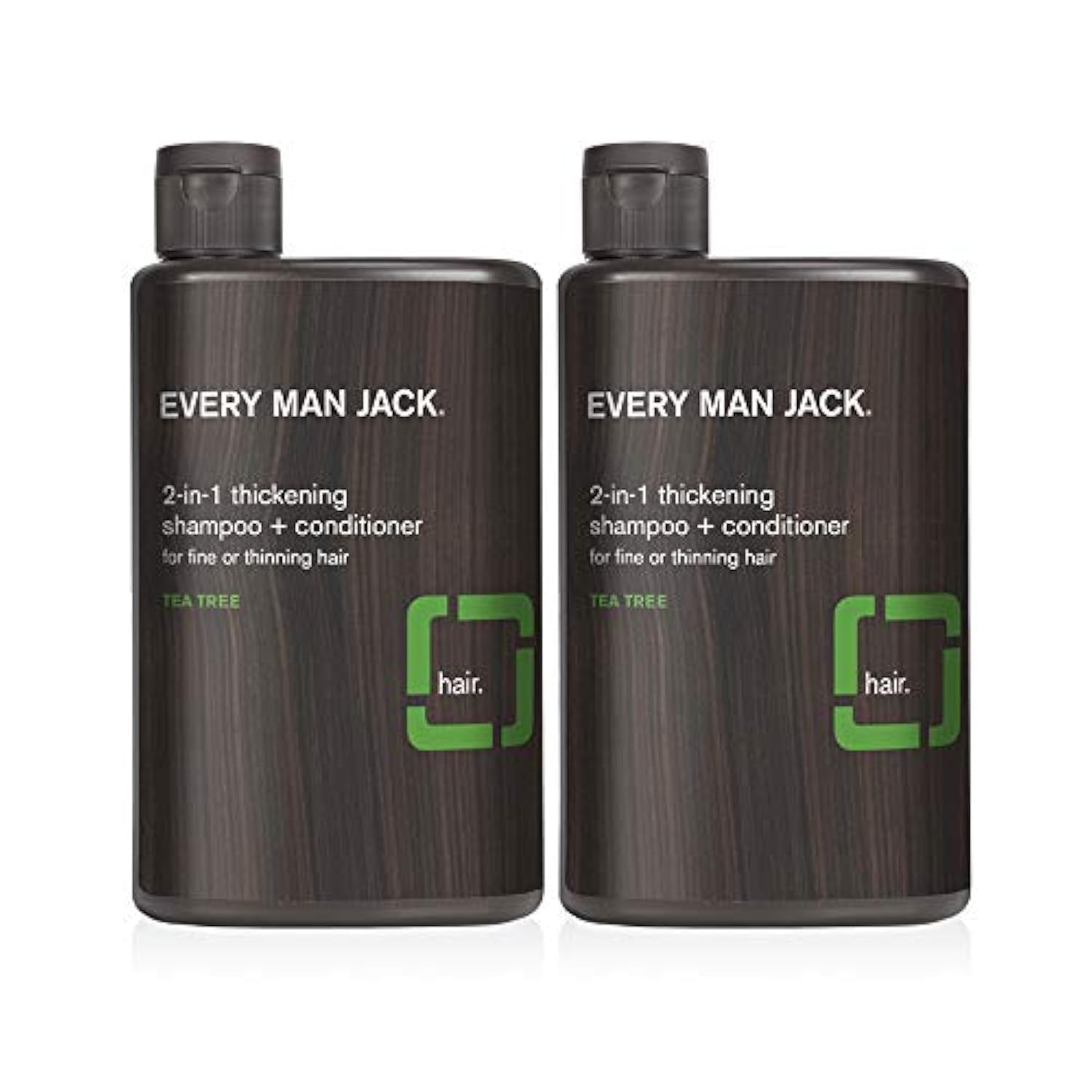 Every Man Jack 2-in-1 thickening shampoo bottle for daily cleansing and thicker-looking hair.