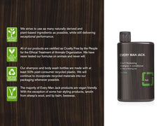 Every Man Jack 2-in-1 thickening shampoo conditioner application helps boost hair body.