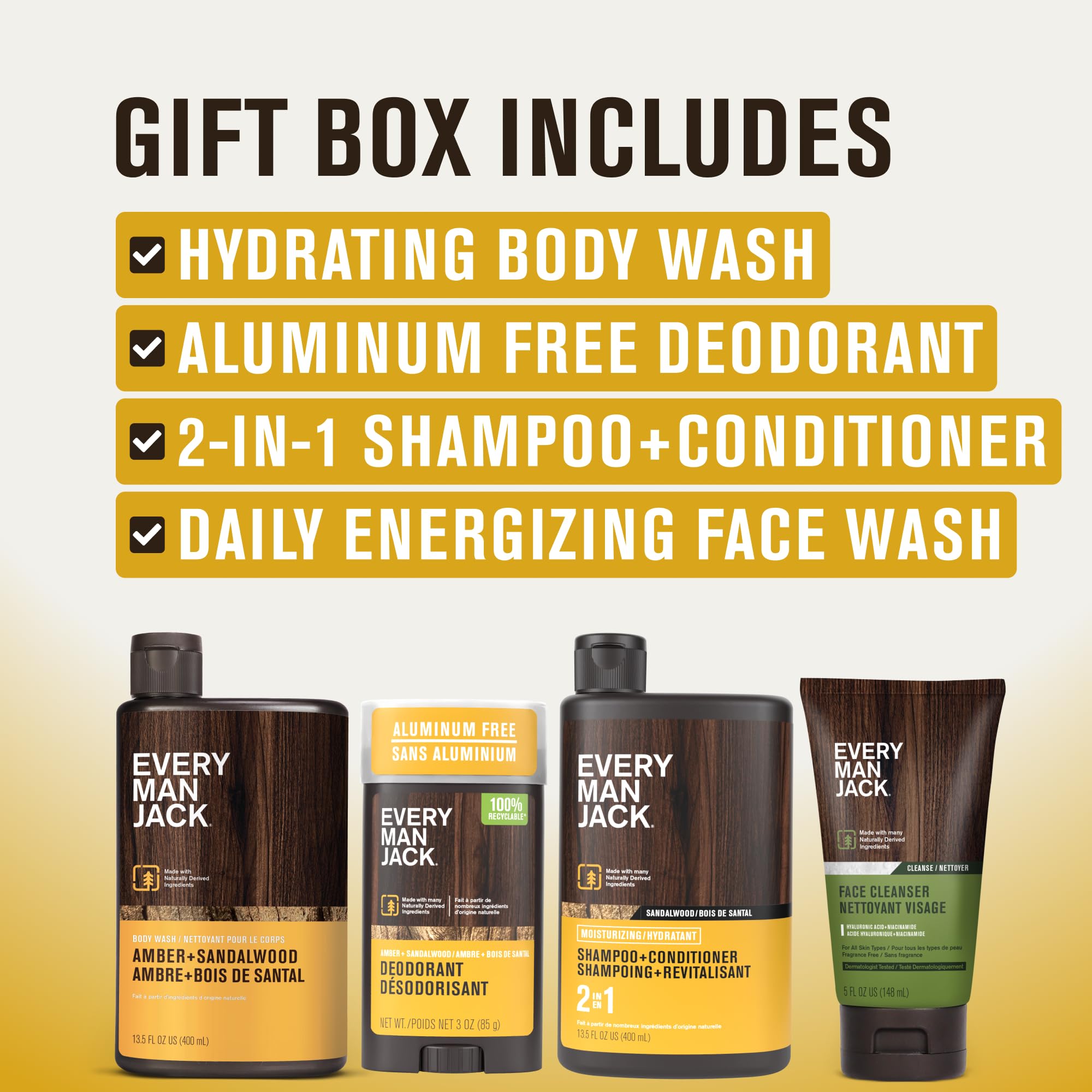 Every Man Jack aluminum-free deodorant stick for everyday odor control