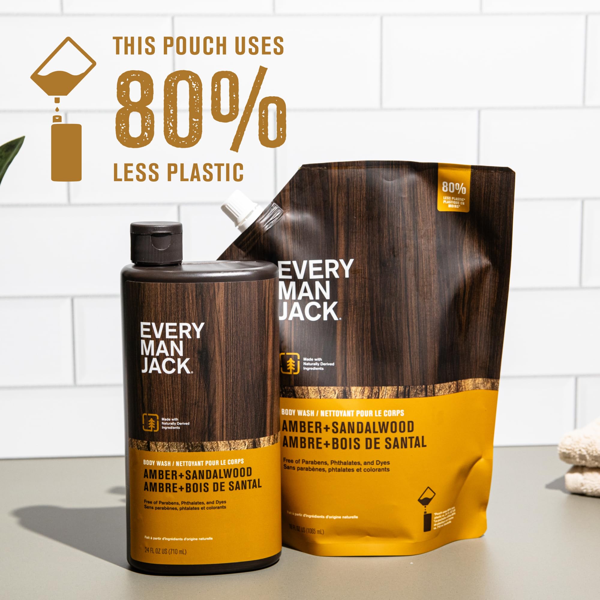 Every Man Jack Amber + Sandalwood foam close-up reveals rich cleansing lather.