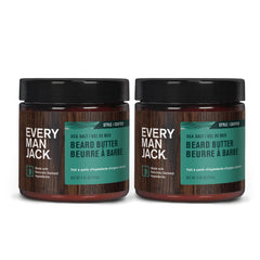 Every Man Jack Beard Butter 2-pack shown on shelf for easy hydration and styling