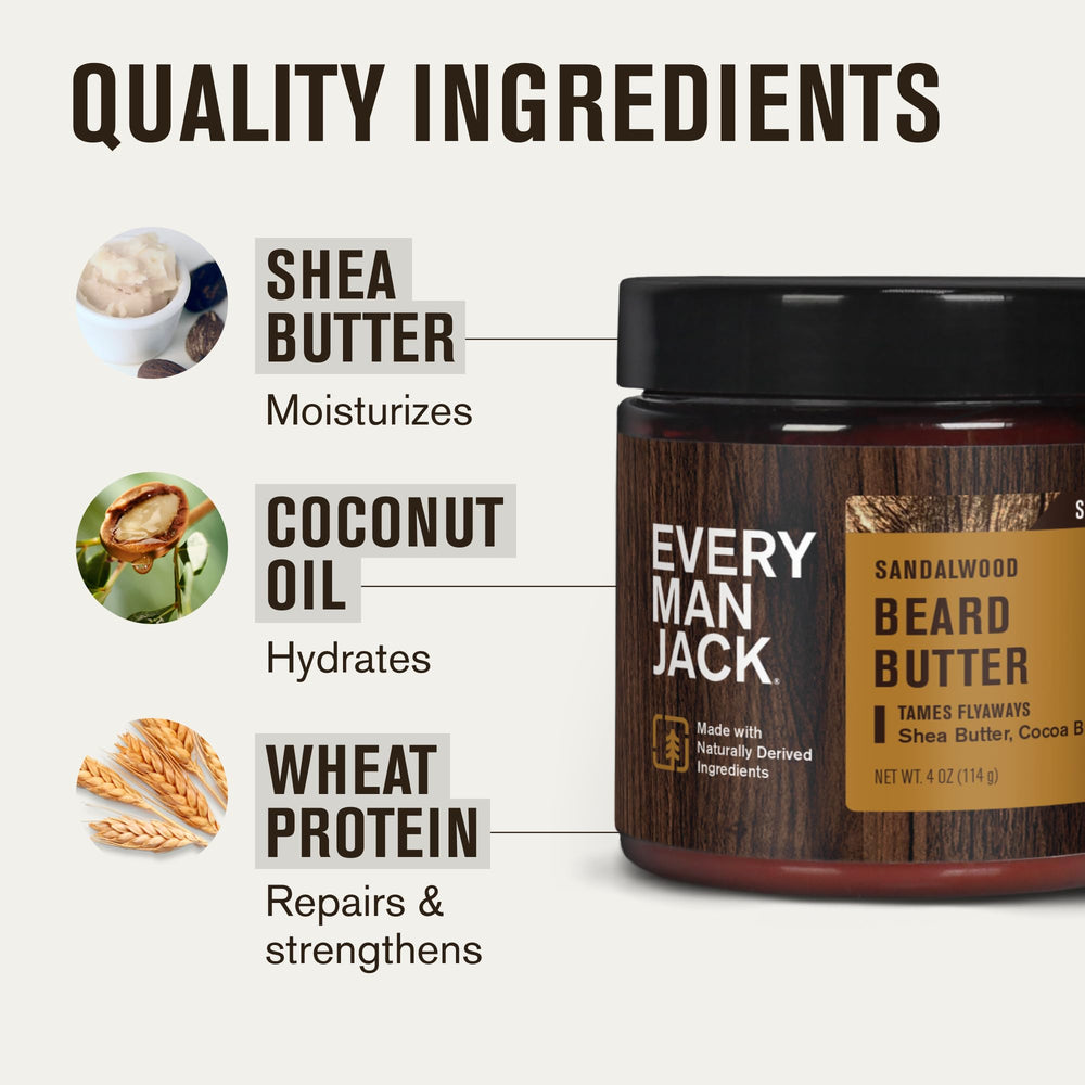 Every Man Jack Beard Butter before-after softness demonstrates smoother, more controllable beard.