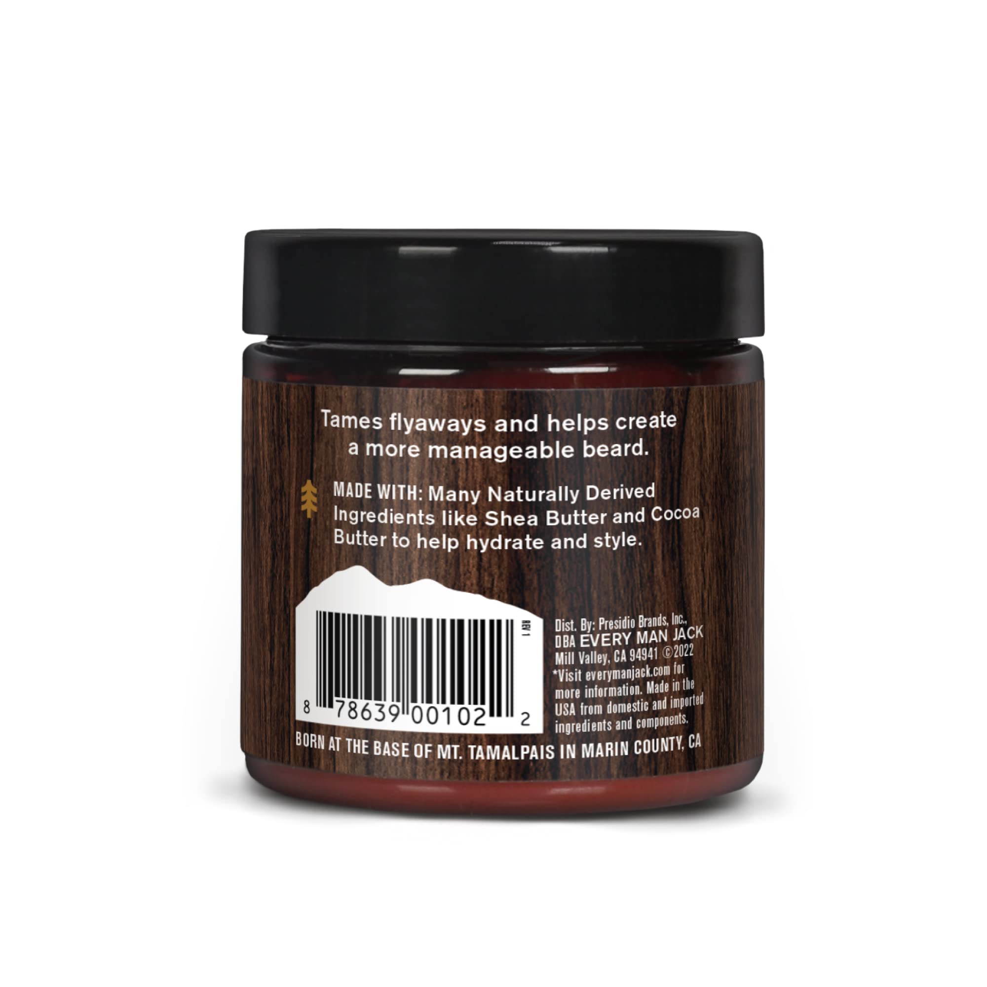 Every Man Jack Beard Butter dry-beard-tamed for smoother strands on outdoor adventures.