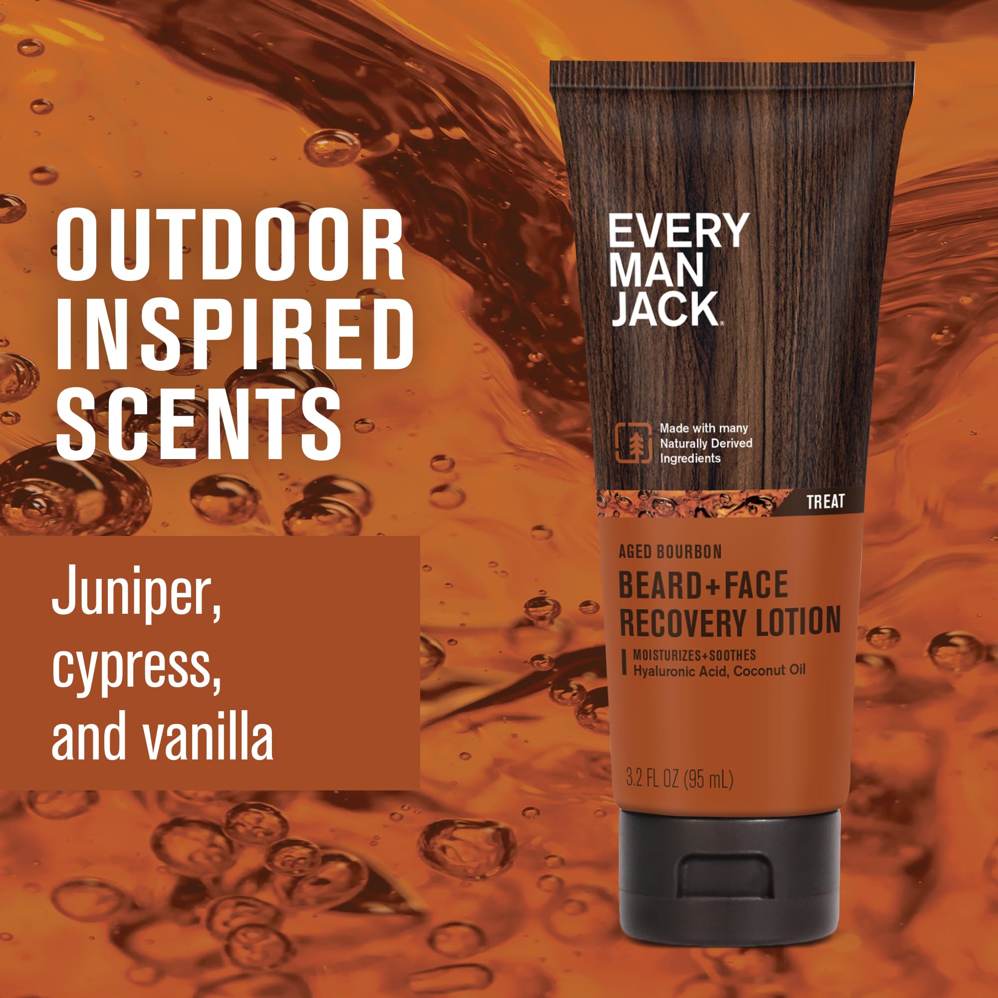 Every Man Jack application hand demonstrates easy rub-in for daily soothing.