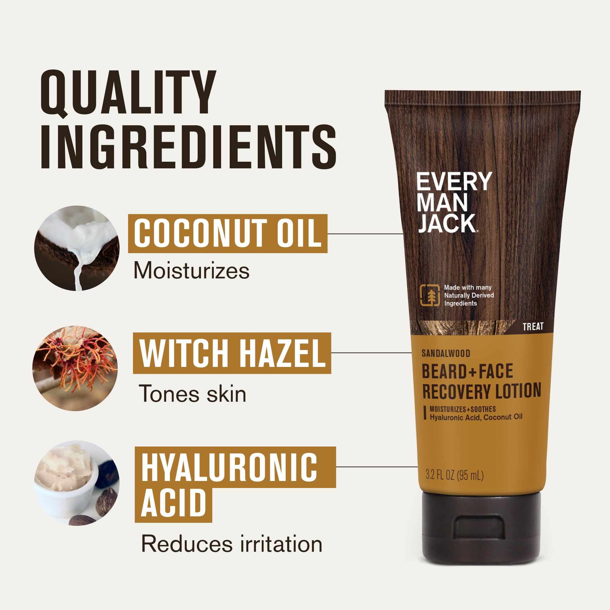 Every Man Jack lotion texture demonstrates easy-apply, non-greasy daily moisturizer.