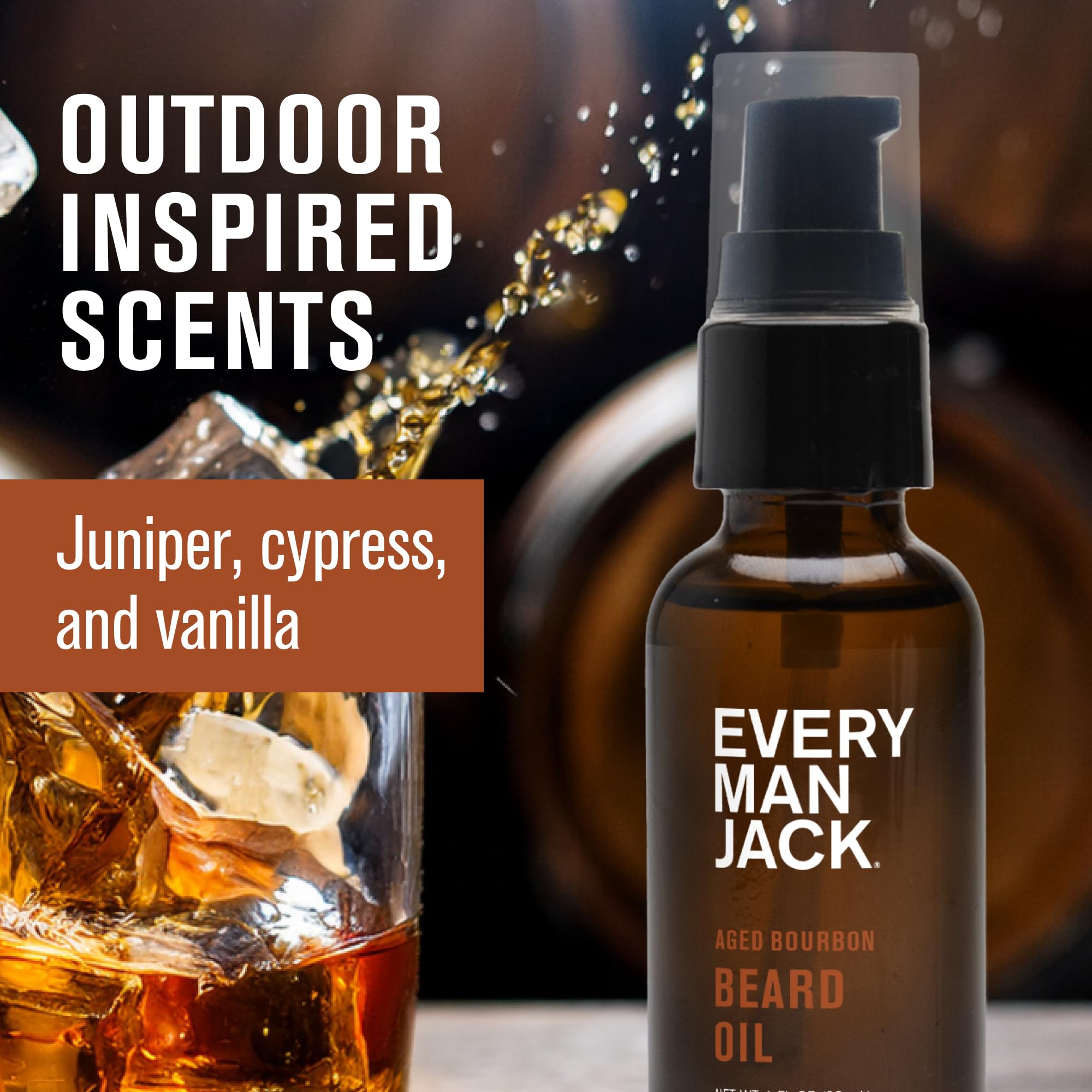 Every Man Jack beard oil natural shine appears after use on beards.
