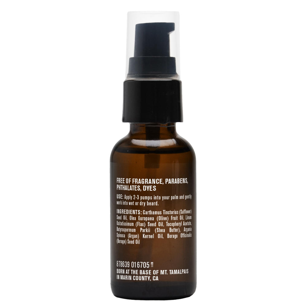 Every Man Jack beard oil demonstrating skin hydration and beard softness.
