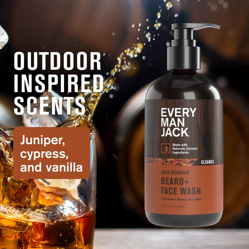 Creamy lather from Every Man Jack beard wash shown on skin for gentle cleansing.