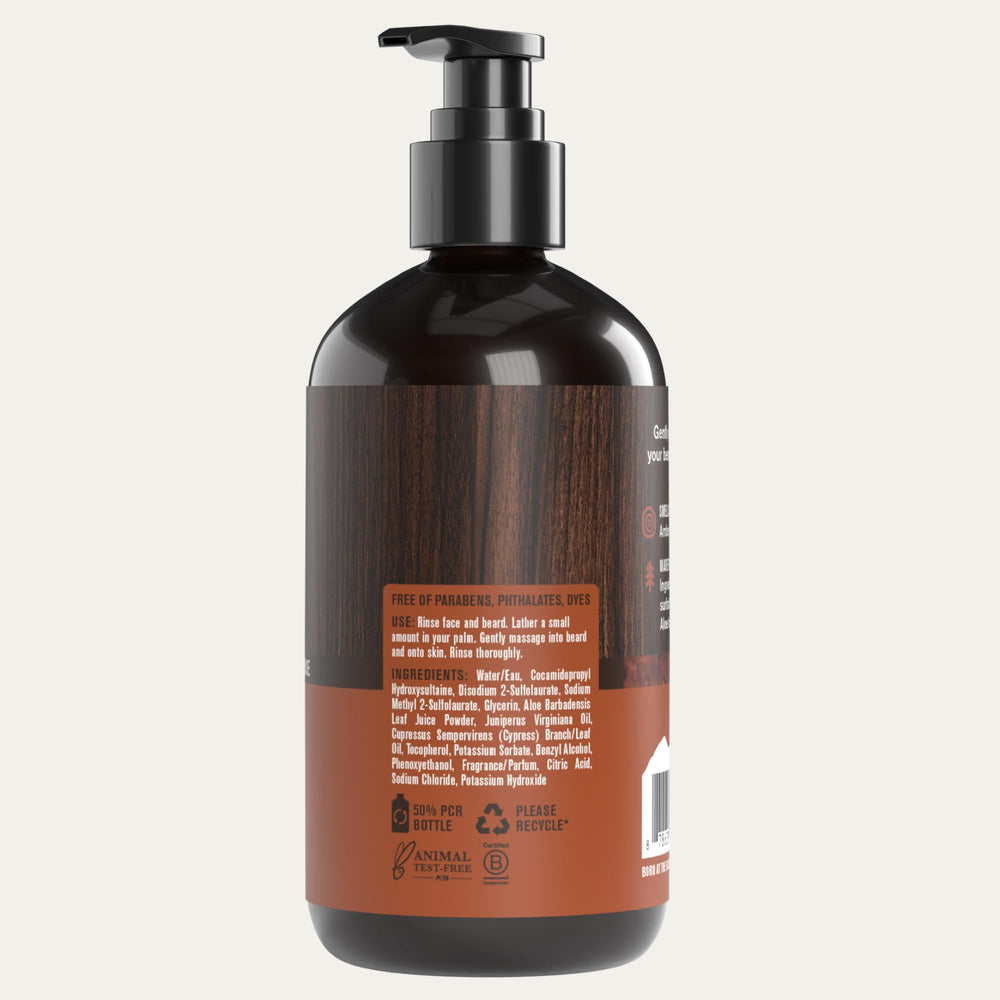 Creamy foam from Every Man Jack wash ready to cleanse beard and skin.