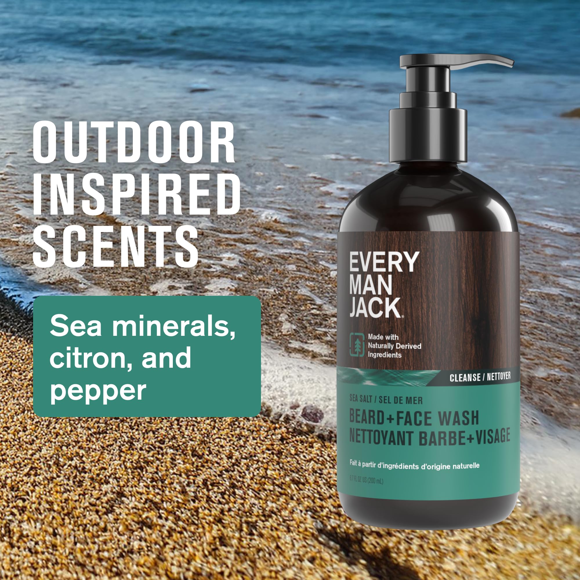 Every Man Jack beard-face wash lather in action for cleansing and freshness.