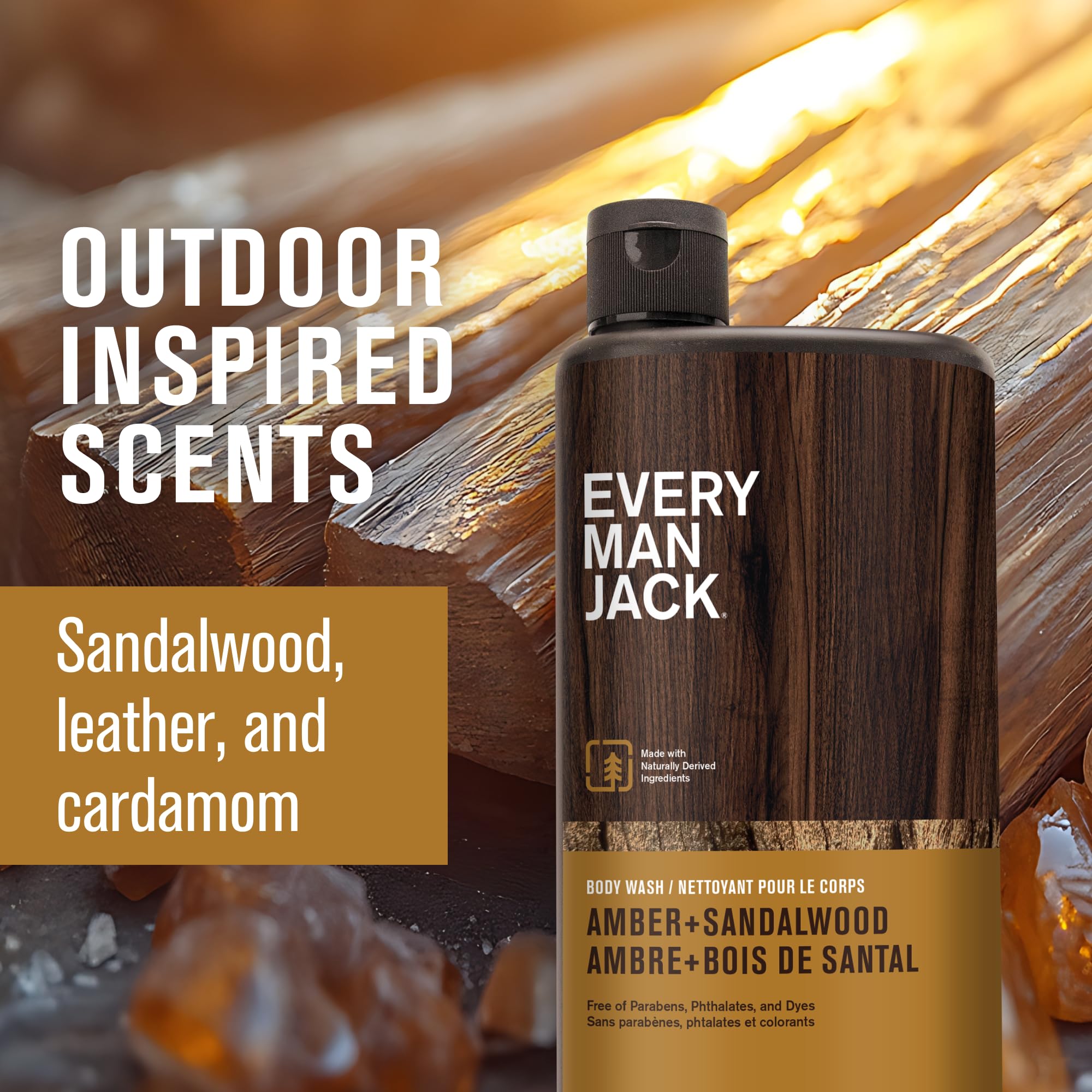 Every Man Jack body wash lather close-up shows rich cleansing foam.
