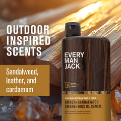 Every Man Jack body wash lather close-up shows rich cleansing foam.
