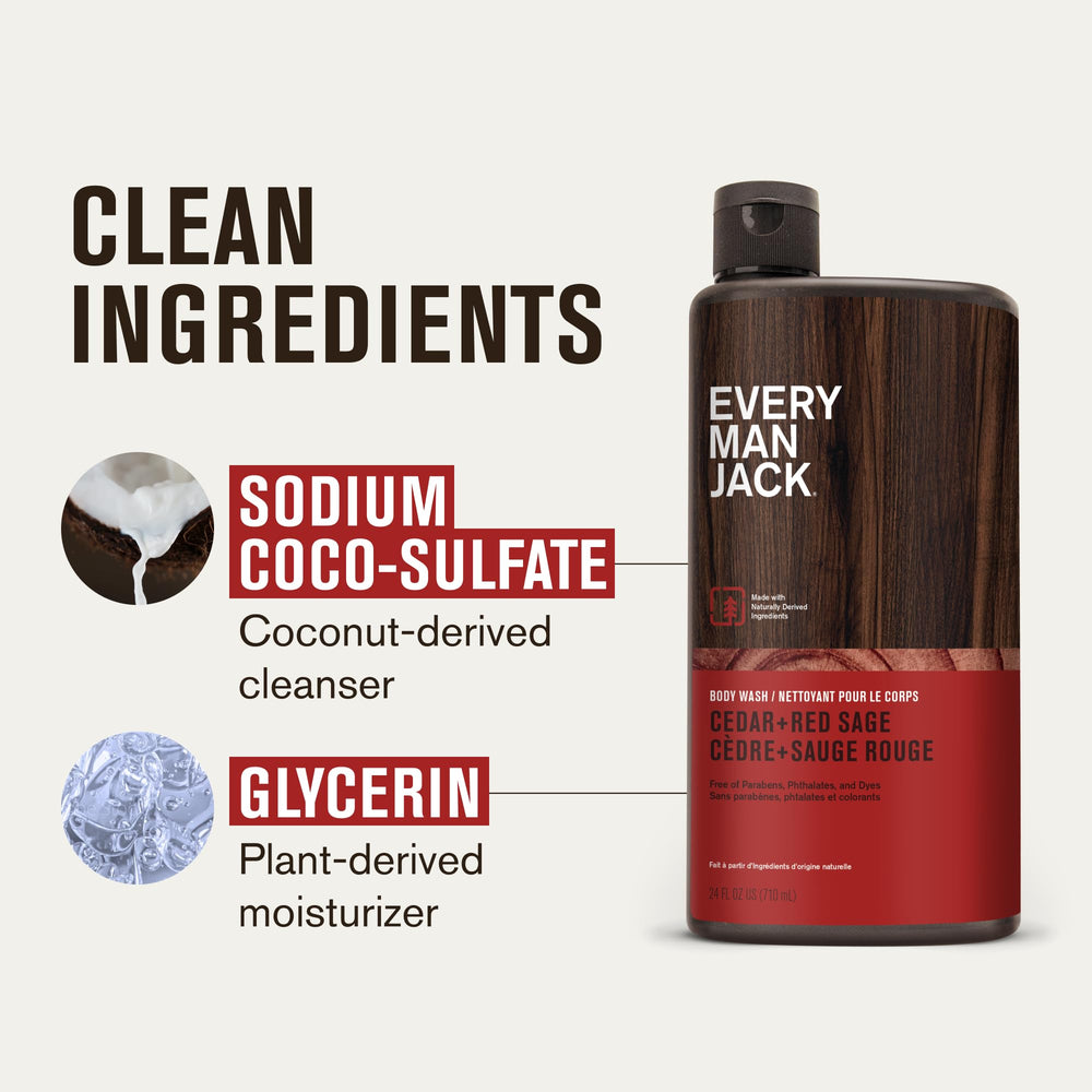 Every Man Jack Cedar Red Sage aroma evokes outdoorsy ritual and everyday refreshment.