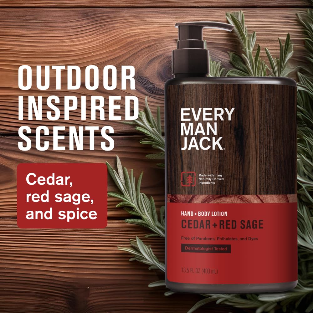 Every Man Jack Cedar+Red Sage swatch closeup reveals creamy, quick-absorbing texture.