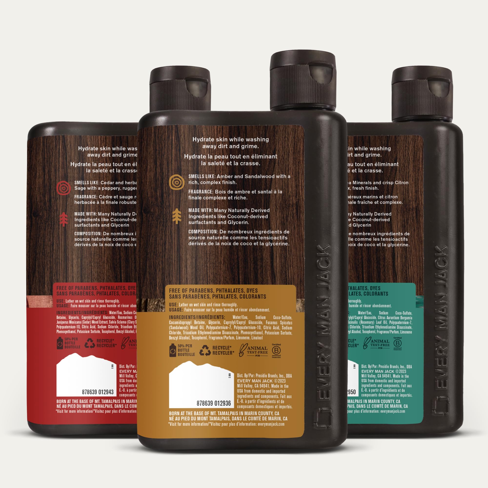 Every Man Jack Coconut-Derived Surfactants deliver naturally derived clean.
