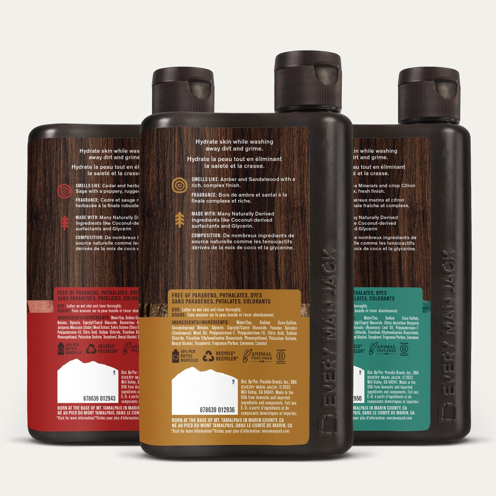 Every Man Jack Coconut-Derived Surfactants deliver naturally derived clean.