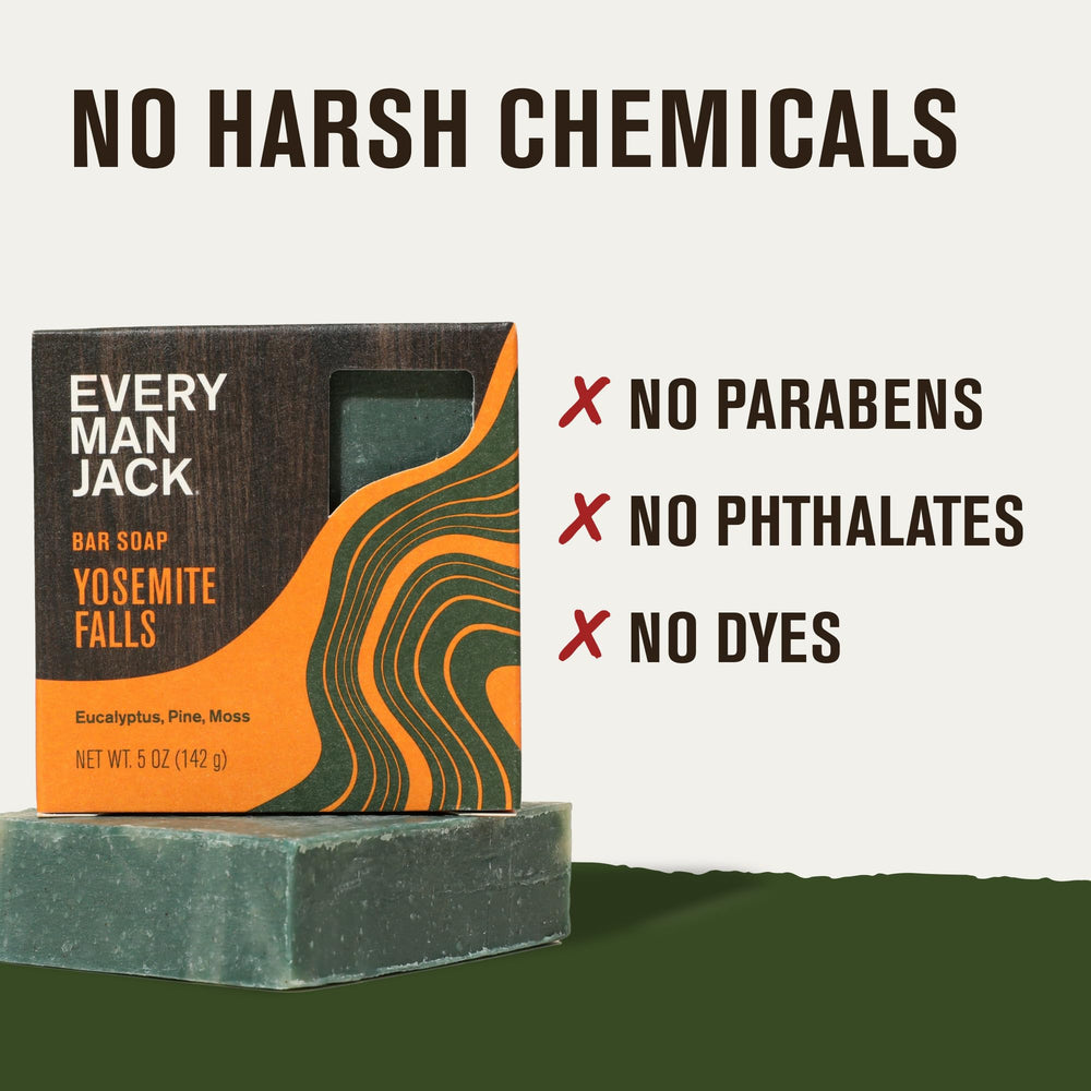 Every Man Jack Cold Plunge bar soap Mt. Tam origin branding on packaging.