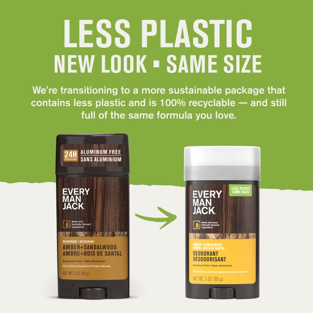 Every Man Jack deodorant trio Citrus Eucalyptus 3oz delivers clean, energizing scent.