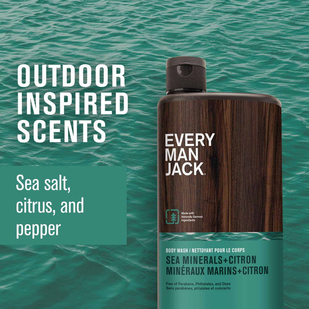 Every Man Jack glycerin hydration scene showing moisturized skin after shower ritual.