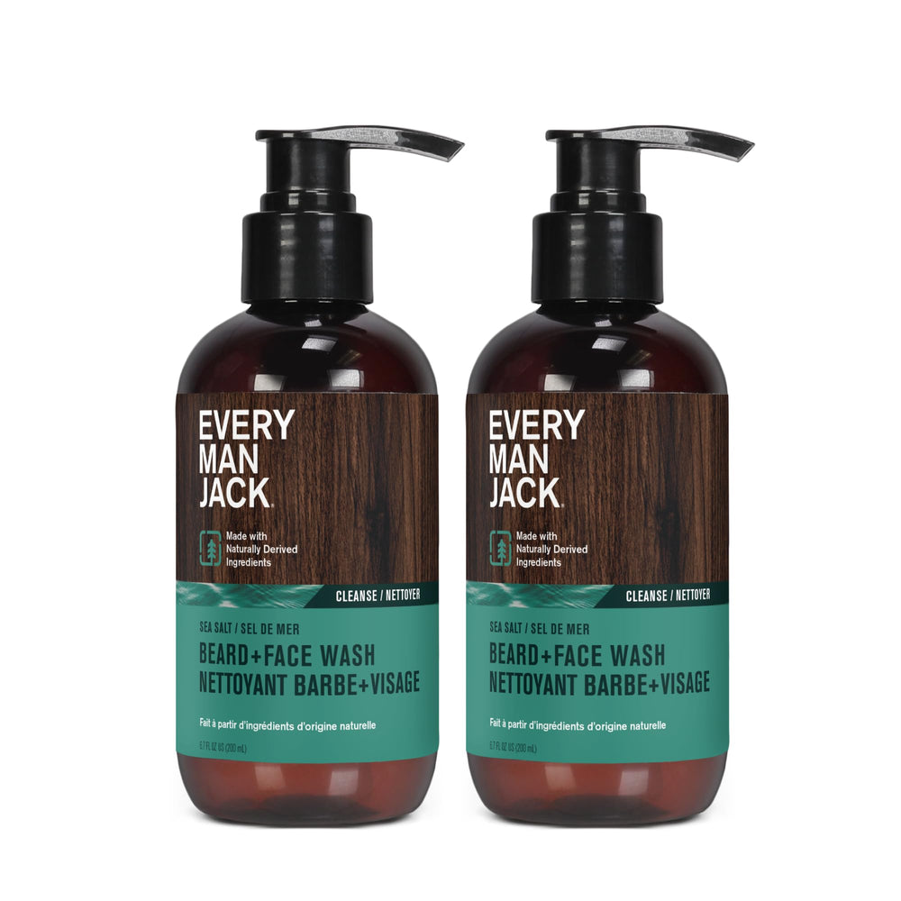Every Man Jack grooming setup promotes fresh beard and skin care.