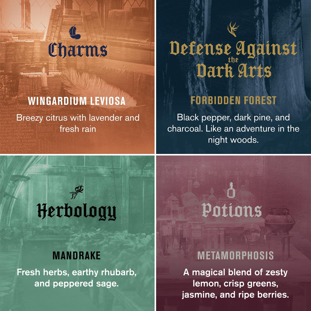 Every Man Jack Harry Potter four-bottle set provides varied scents for different shower moods.