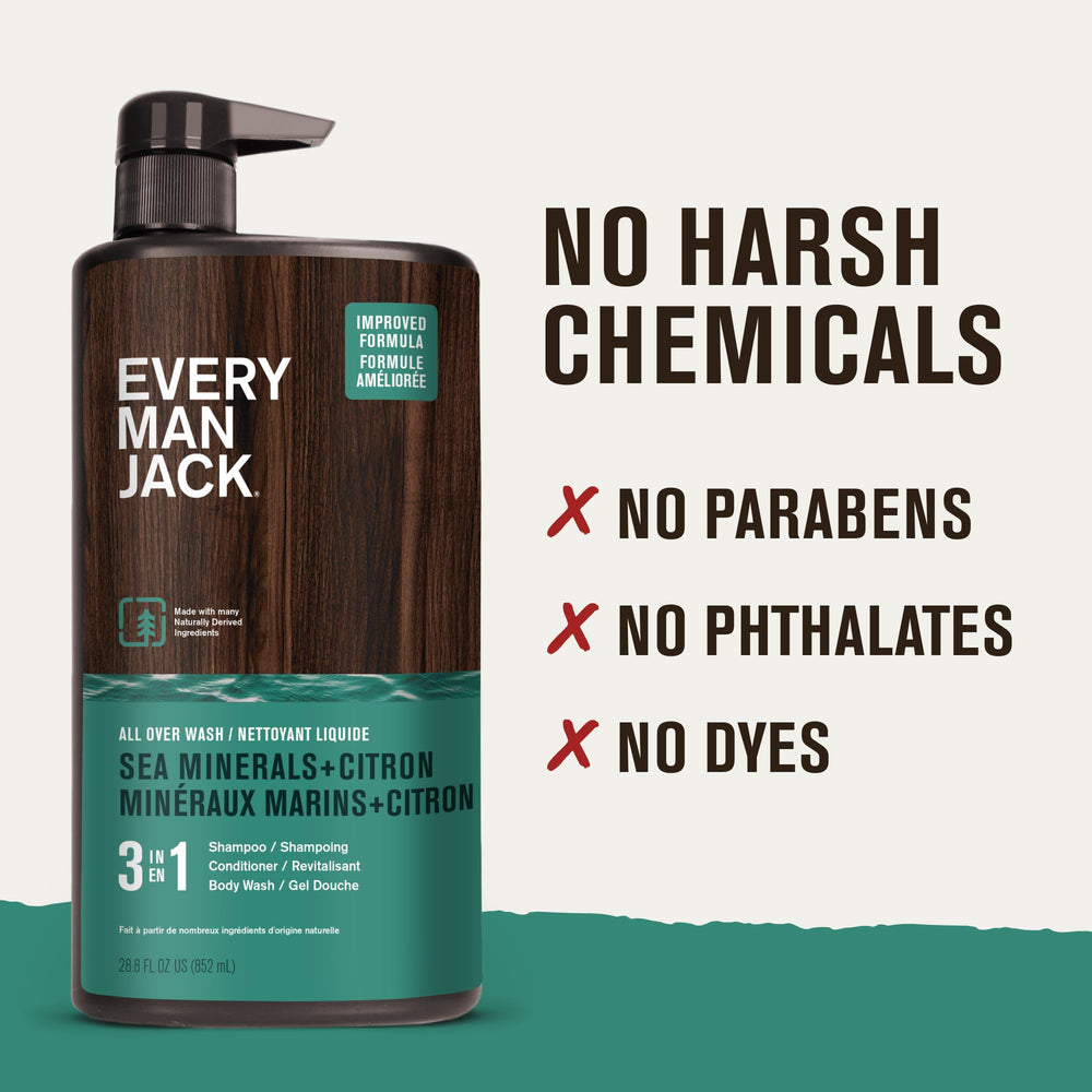 Every Man Jack made-in-usa badge shows B Corp certified commitment on packaging