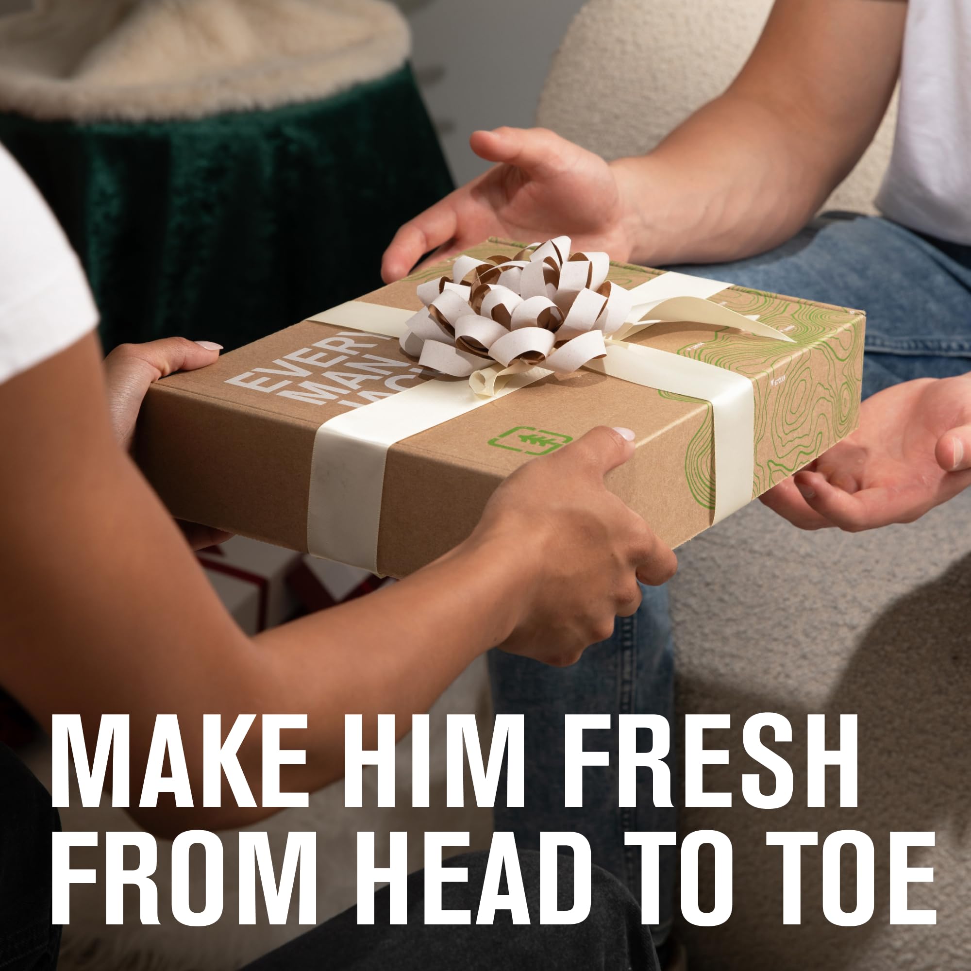 Every Man Jack packaging highlights coconut-derived surfactants for gentle cleansing.