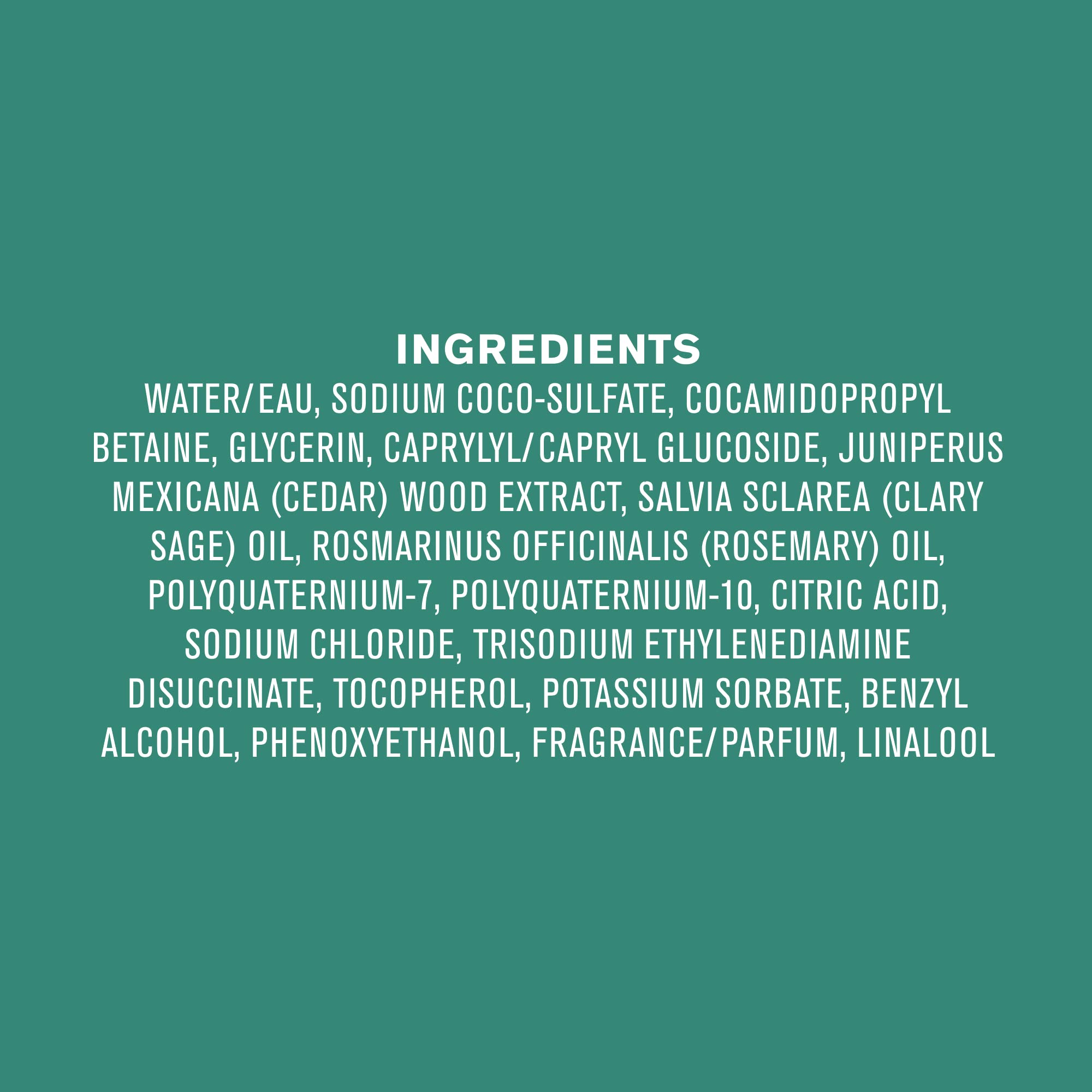 Natural ingredients graphic—coconut-derived surfactants provide clean, gentle foam.