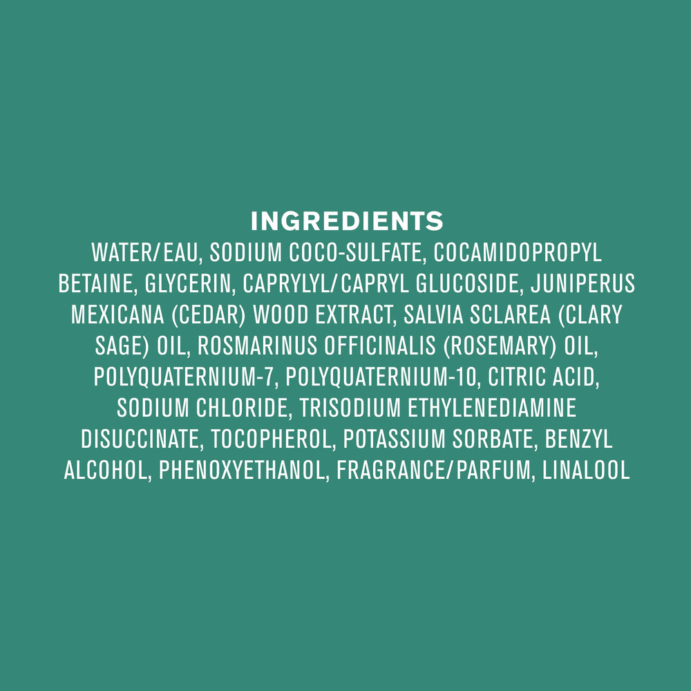 Natural ingredients graphic—coconut-derived surfactants provide clean, gentle foam.