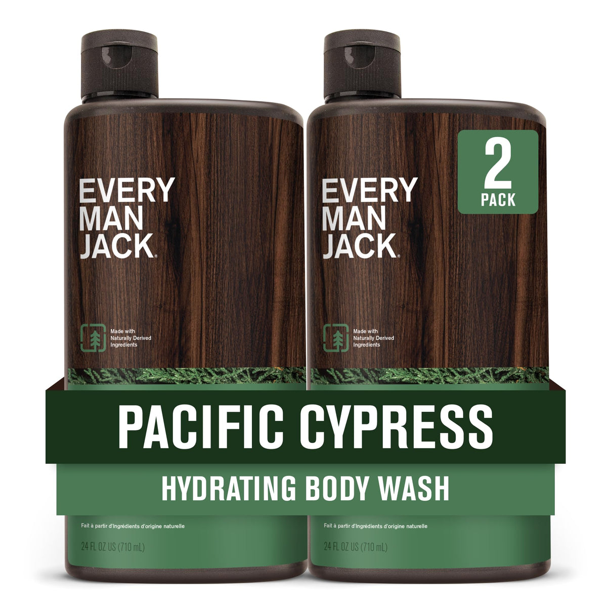 Every Man Jack Pacific Cypress bottle-front with refreshing coastal scent and hydration benefits.
