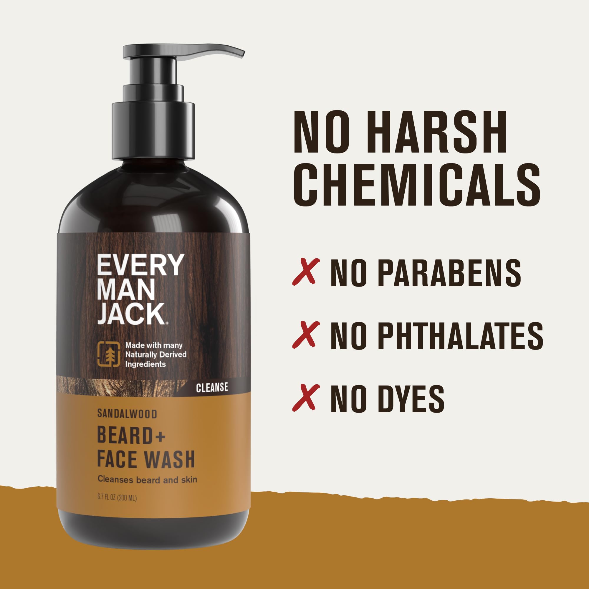 Every Man Jack Sandalwood Beard Wash 2 pack display communicates value and convenience for routines.