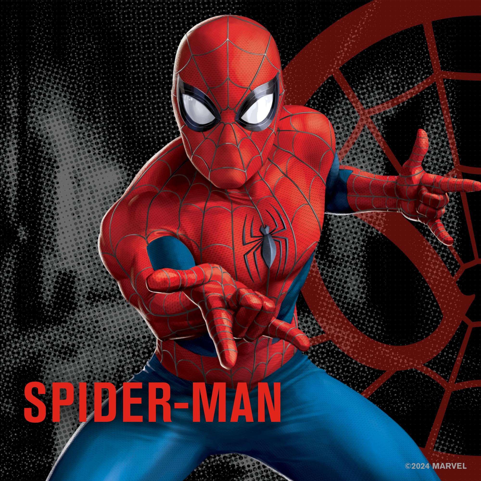 Every Man Jack Spider-Man lemony red Spider Lily scent close-up.