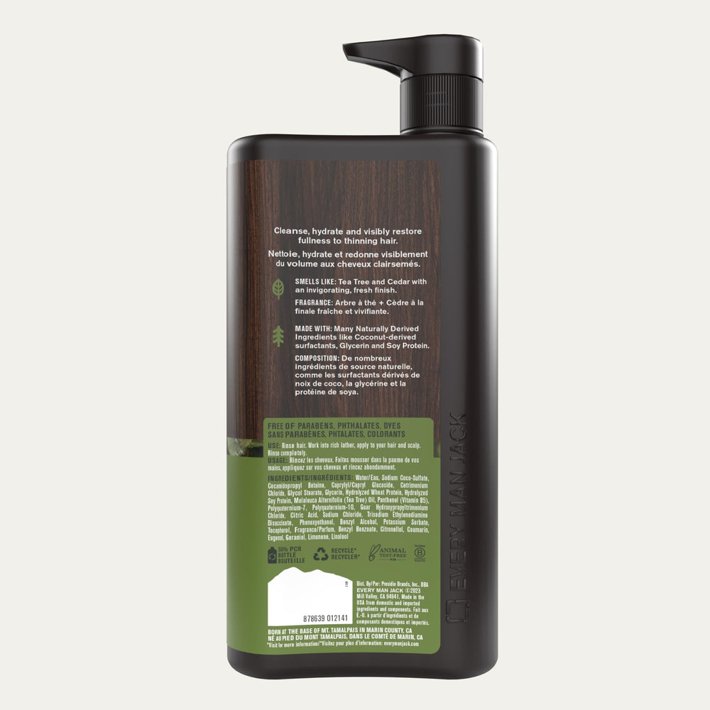 Every Man Jack Tea Tree Cedar soy protein benefits for stronger hair strands