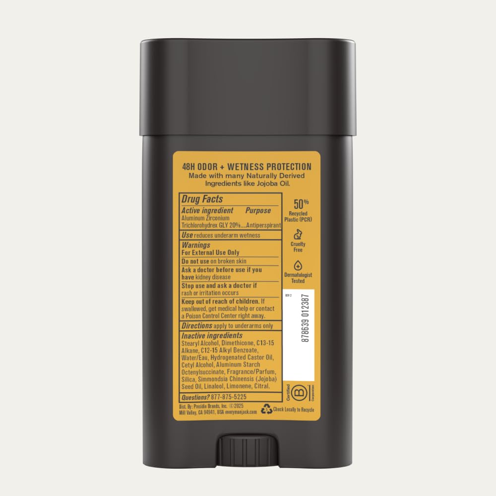Every Man Jack travel-friendly packaging is ideal for on-the-go use.