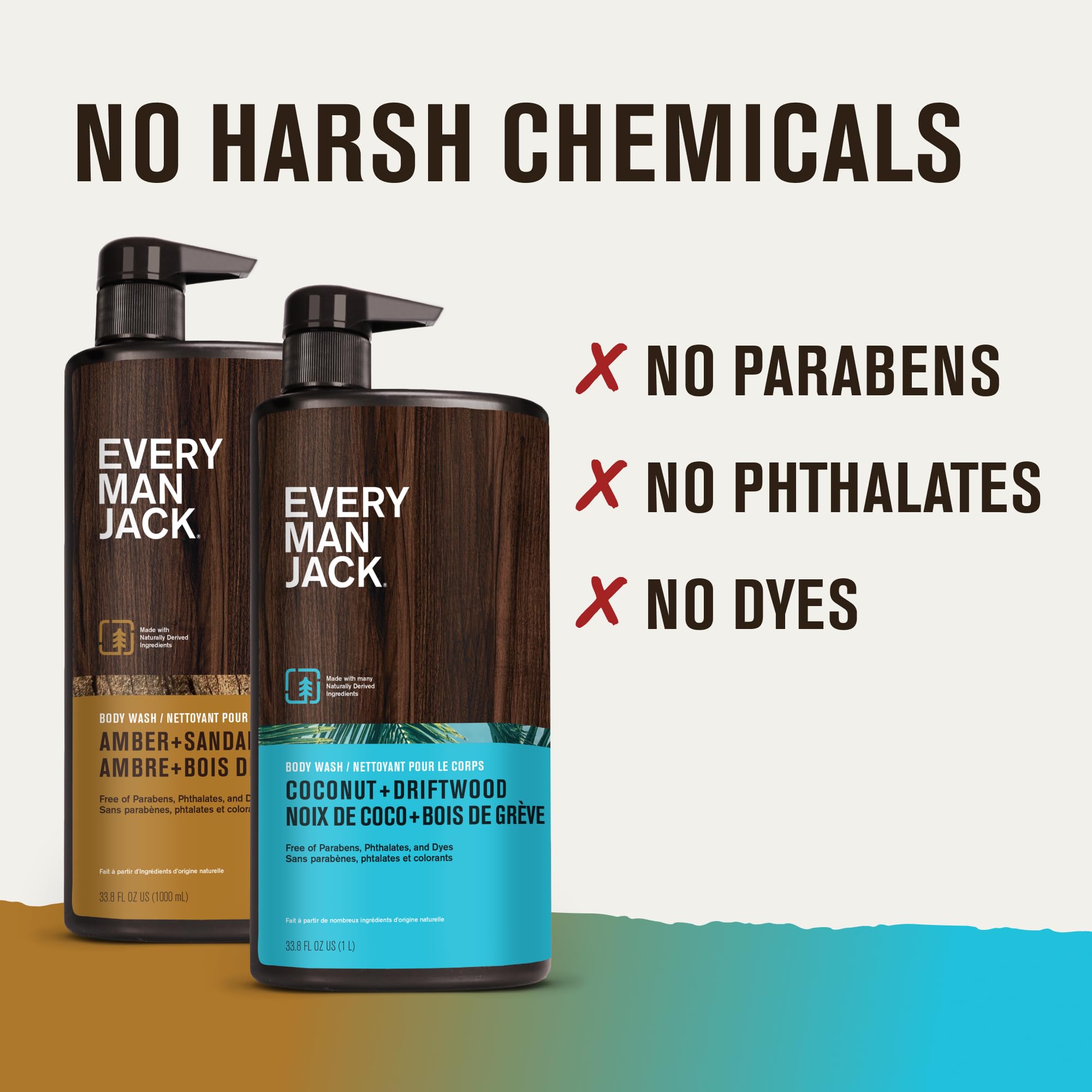 Every Man Jack USA-made badge on packaging with B Corp certification.