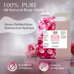 Everyday Beauty Rose Water Toner pour for easy application and quick refreshment.