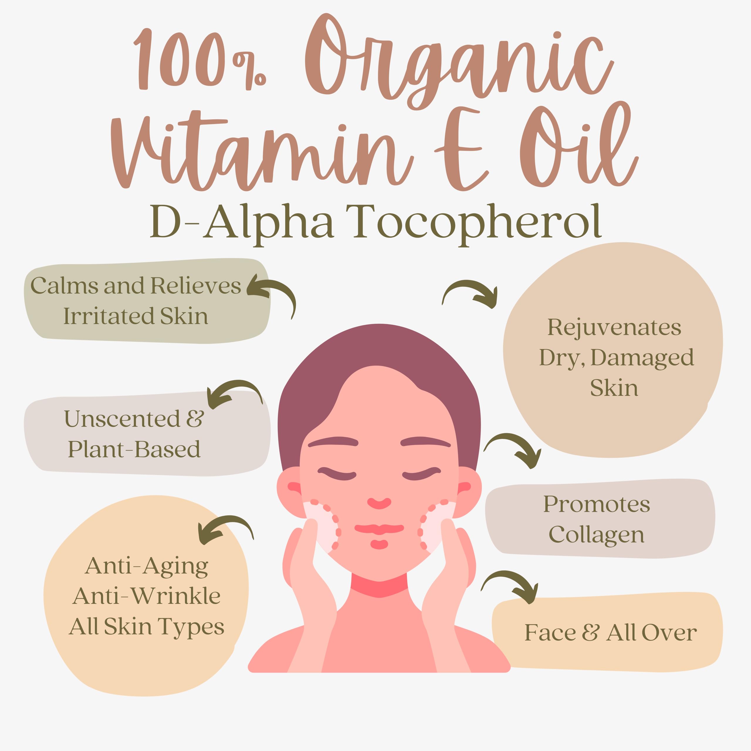 Everyday Beauty Vitamin E Oil dropper ready for precise application.