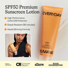 Everyday Humans Oh My Bod SPF50 lotion pump offers easy, fast-absorbing application