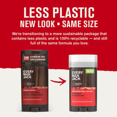 Every Man Jack deodorant packaging front showing natural formula.