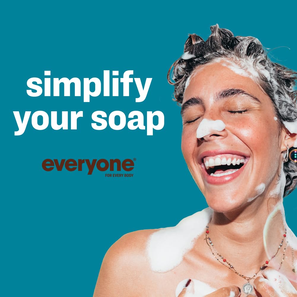 Shower scene featuring Everyone for Every Body SOAP PACIFIC EUCALYPTUS for a refreshing morning routine.