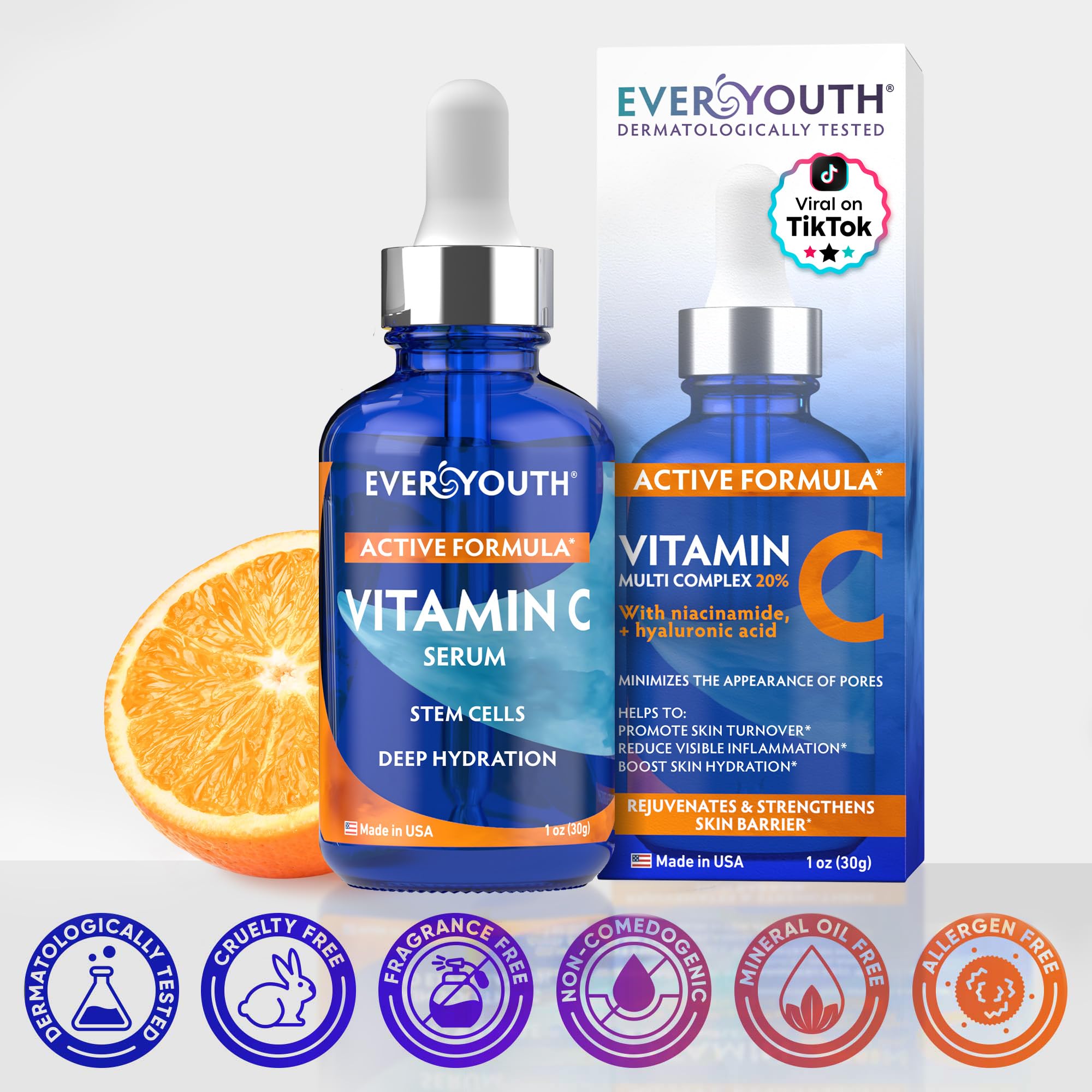 EVERYOUTH glycolic-acid image demonstrating gentle exfoliation to refine pores.