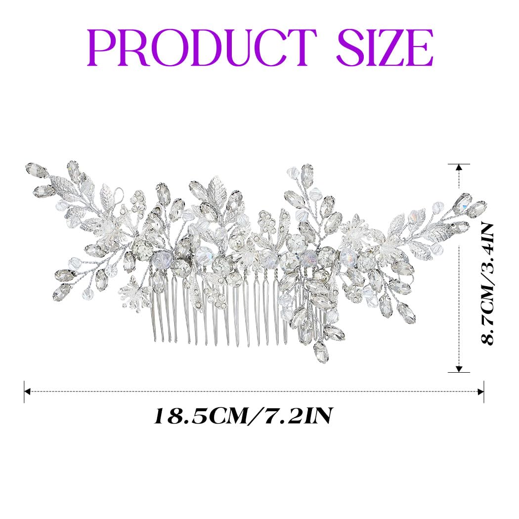 EVILD bride side comb with glass beads for all-day comfort