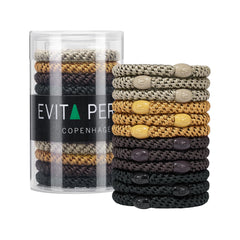 Evita Peroni hair ties amber-shadow packaging for gifting and daily use