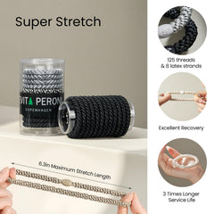 Evita Peroni hair ties no-slip design during workouts
