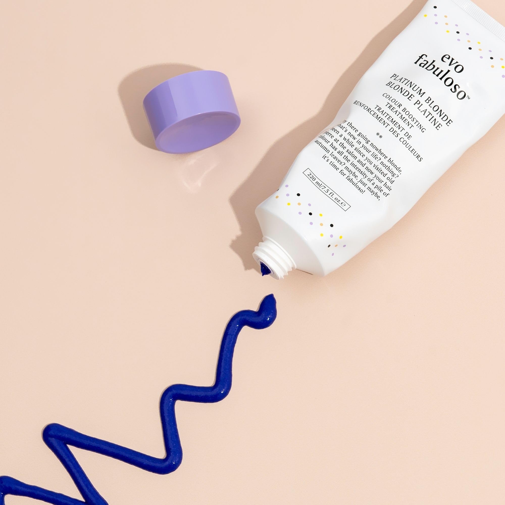 EVO Fabuloso Platinum Blonde Toner packaging box and tube design showcased